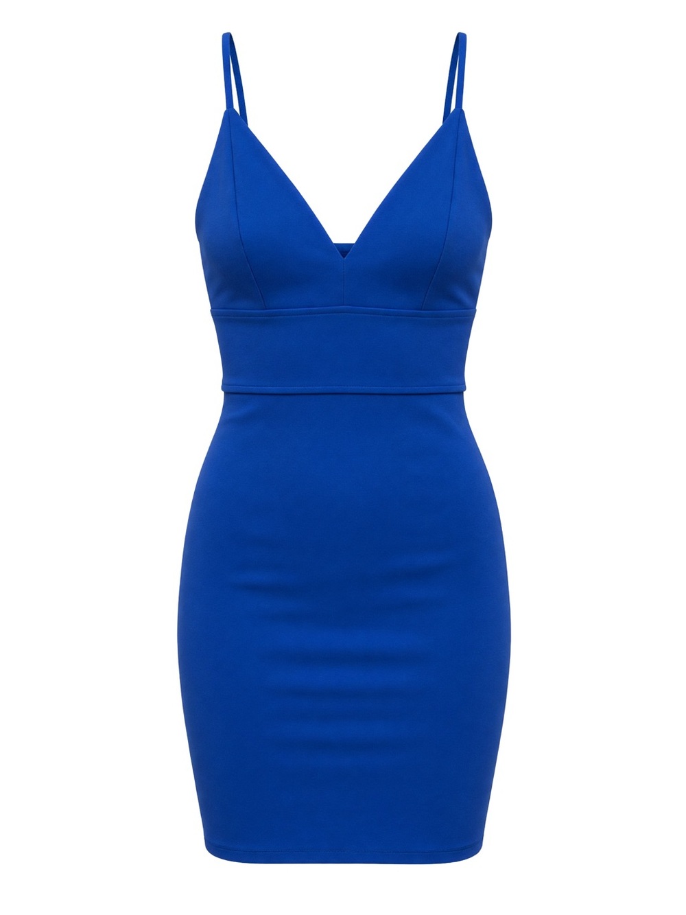 NWT Express Royal Blue V-Neck Bodycon Mini Dress | XS